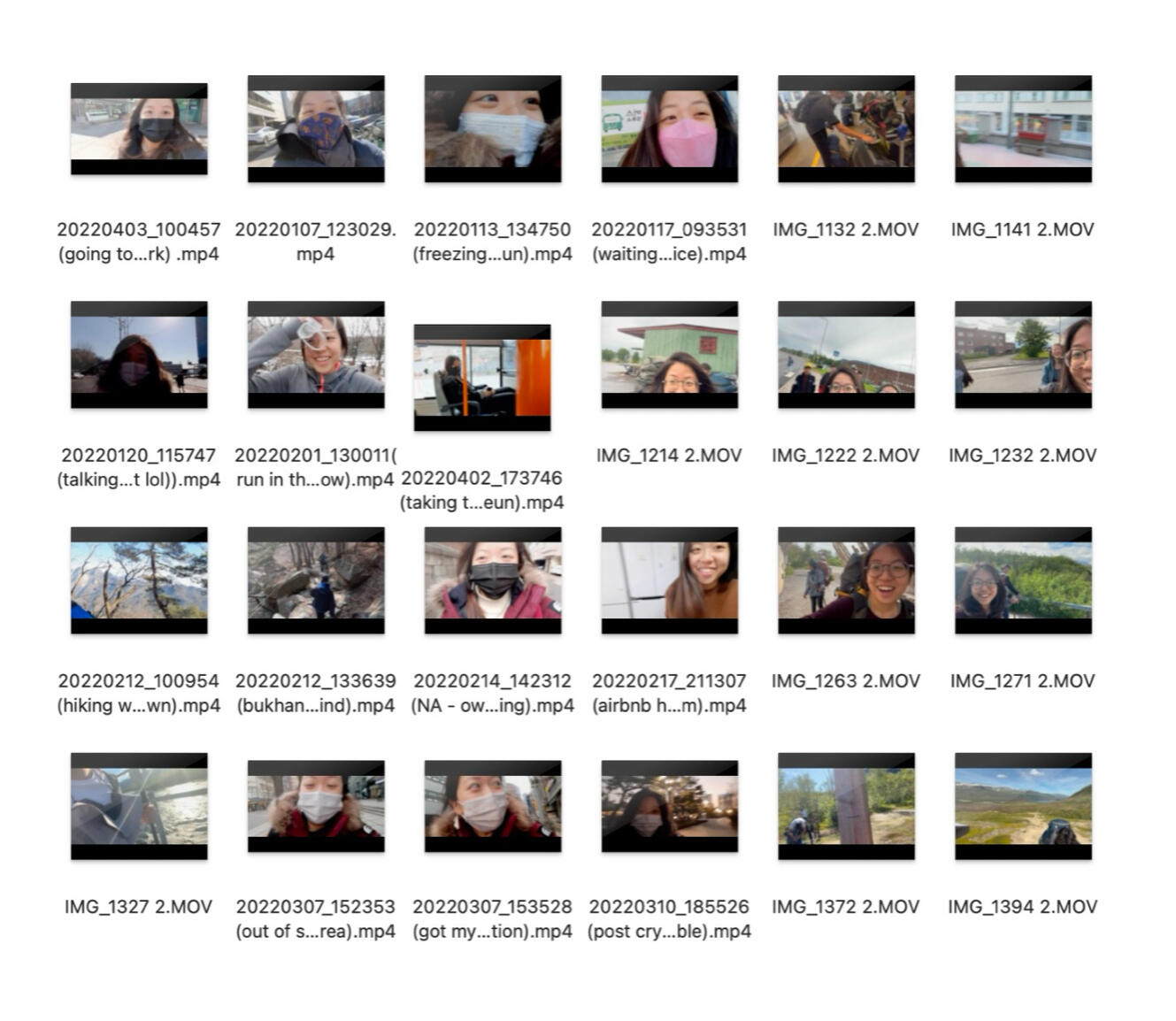 Vlog screenshots